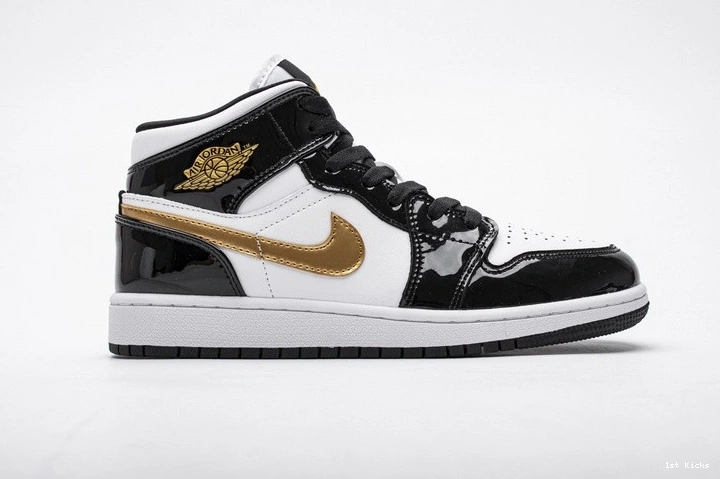 White   Patent Jordan 852542-007 Black 1 Mid Gold 0225